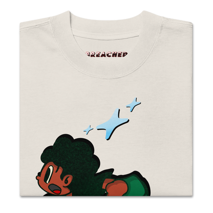 AFRO BOY V1 OVERSIZED TEE IN CREAM